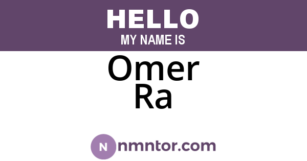 Omer Ra