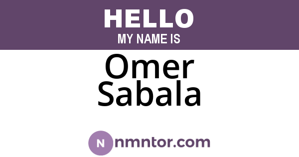 Omer Sabala