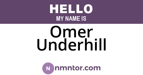 Omer Underhill