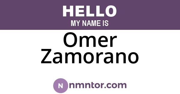 Omer Zamorano