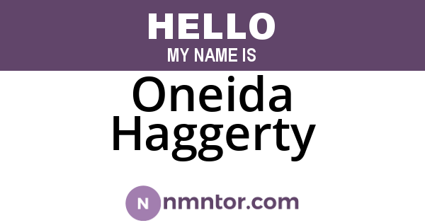 Oneida Haggerty