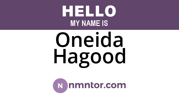 Oneida Hagood