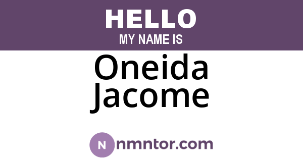 Oneida Jacome
