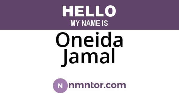 Oneida Jamal