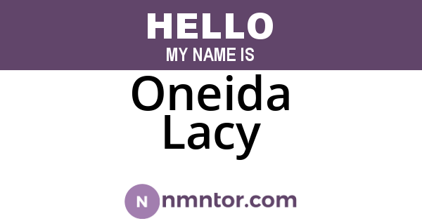 Oneida Lacy