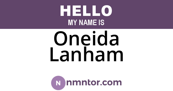 Oneida Lanham