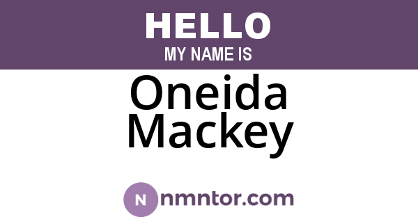 Oneida Mackey