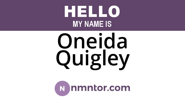 Oneida Quigley