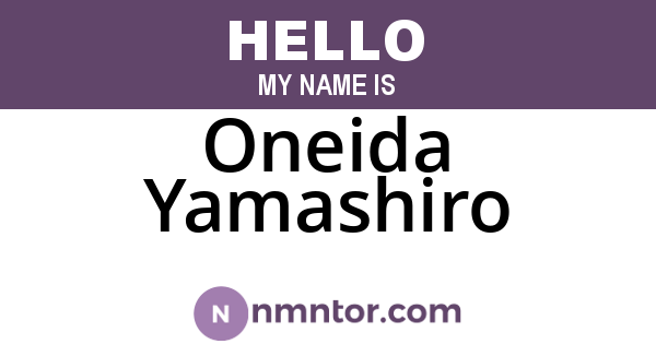 Oneida Yamashiro