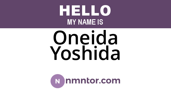 Oneida Yoshida