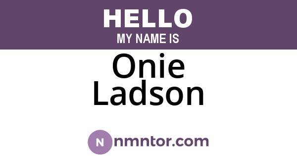 Onie Ladson