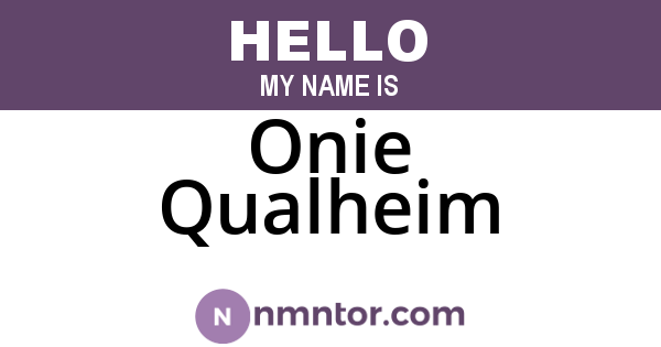 Onie Qualheim