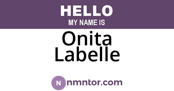 Onita Labelle