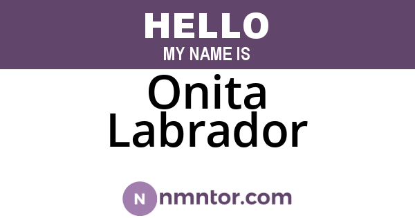 Onita Labrador