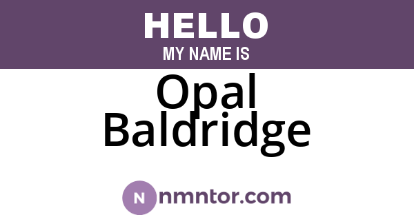 Opal Baldridge