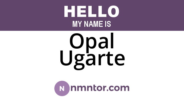 Opal Ugarte