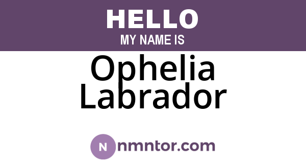 Ophelia Labrador