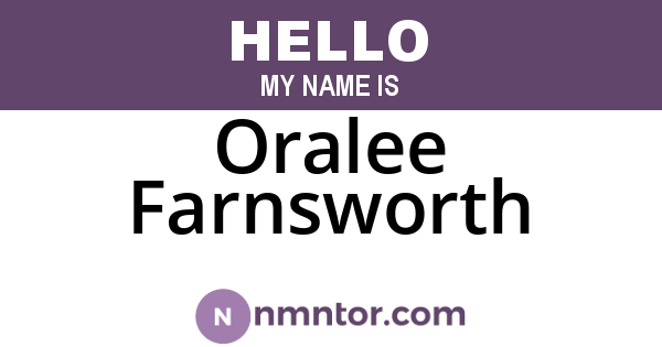 Oralee Farnsworth