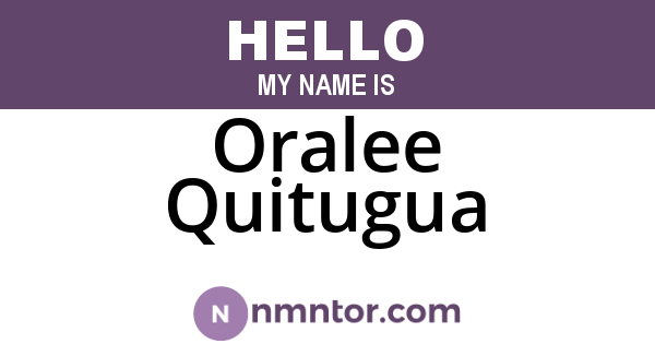 Oralee Quitugua