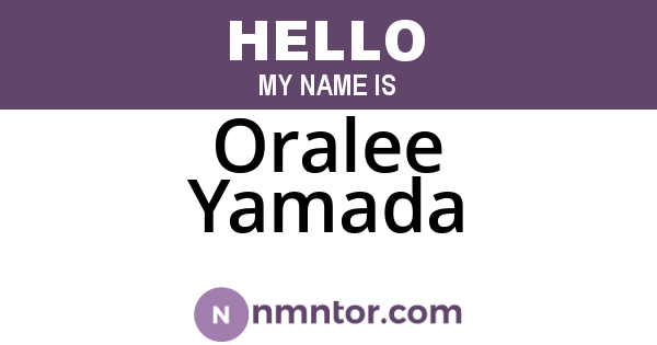 Oralee Yamada