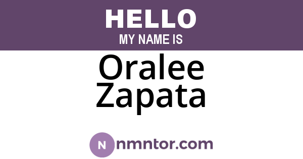 Oralee Zapata