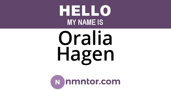 Oralia Hagen