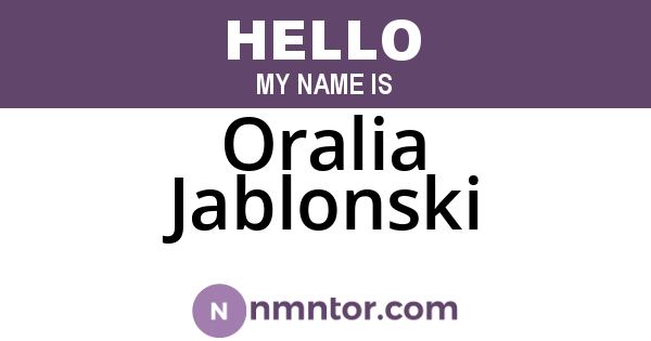 Oralia Jablonski