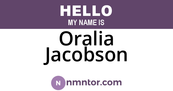 Oralia Jacobson