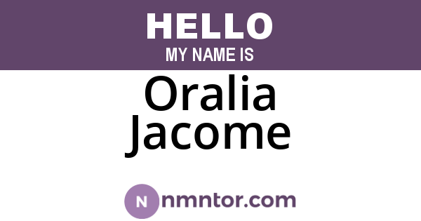 Oralia Jacome