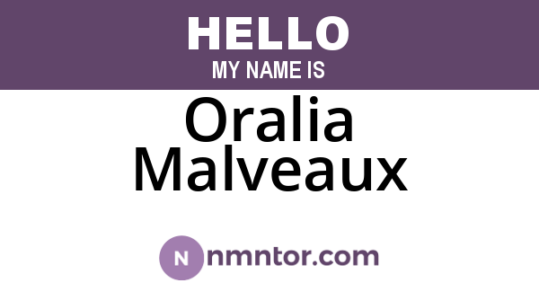 Oralia Malveaux