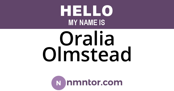 Oralia Olmstead