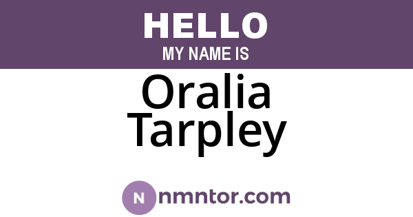 Oralia Tarpley