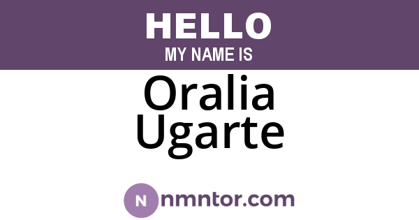 Oralia Ugarte