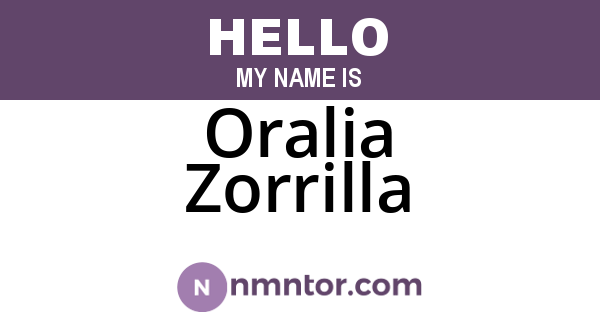 Oralia Zorrilla