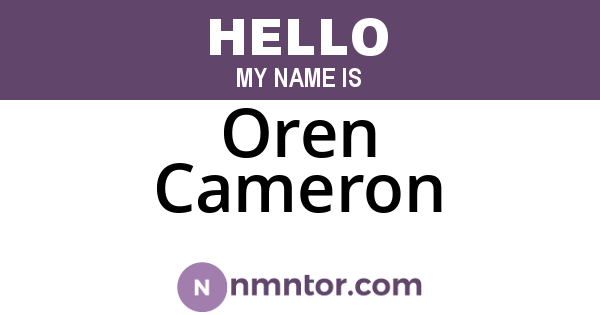 Oren Cameron