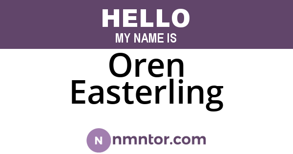 Oren Easterling