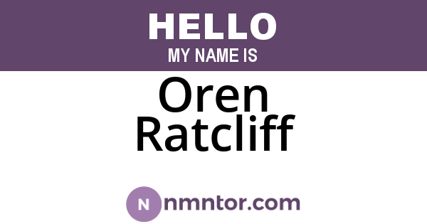 Oren Ratcliff