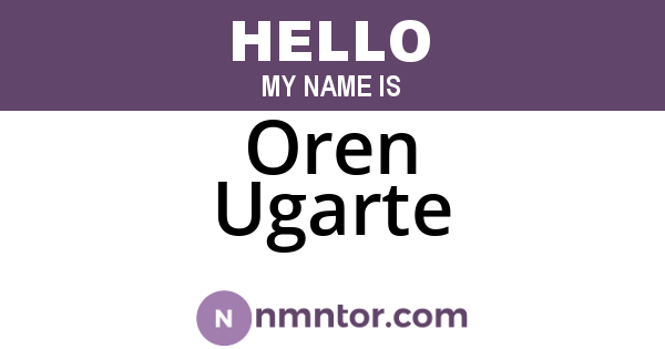 Oren Ugarte