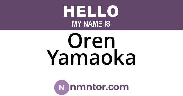 Oren Yamaoka