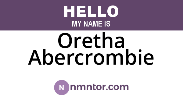 Oretha Abercrombie