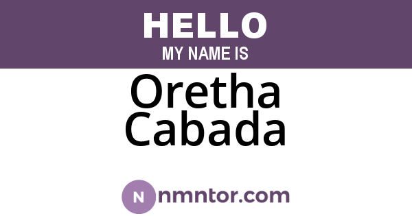 Oretha Cabada