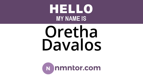 Oretha Davalos