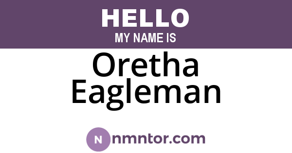 Oretha Eagleman