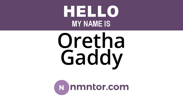 Oretha Gaddy