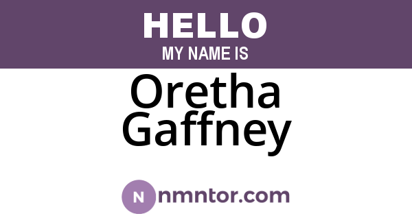 Oretha Gaffney