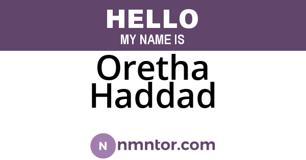 Oretha Haddad