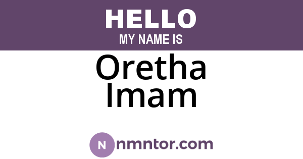 Oretha Imam