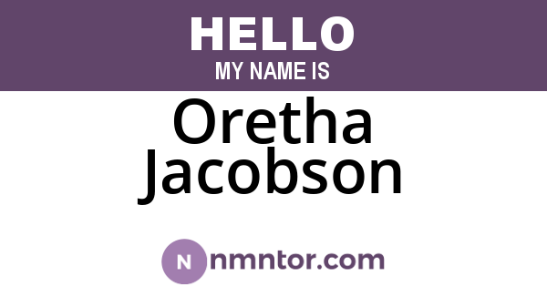 Oretha Jacobson