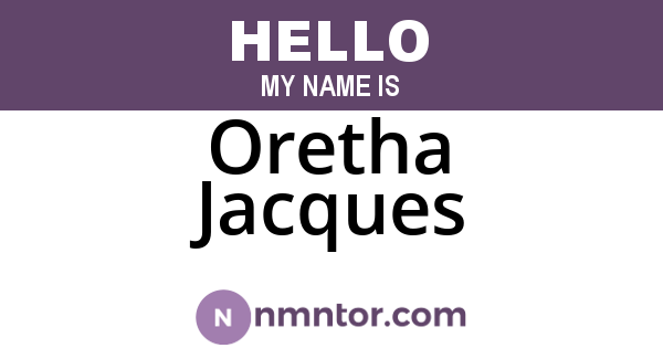 Oretha Jacques