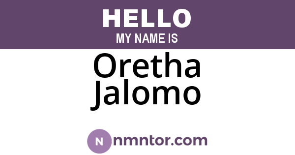 Oretha Jalomo